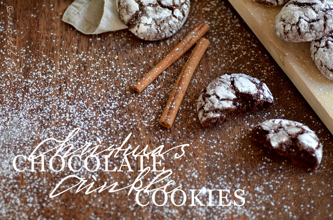 chocolate crinkle cookies recipe nordbrise cinnamon christmas